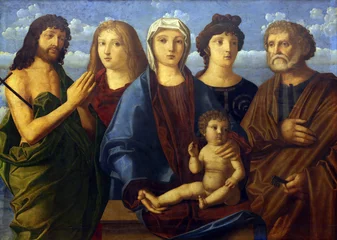 Madonna mit Kind St. Johannes der Täufer und Petrus und Stifter © zatletic