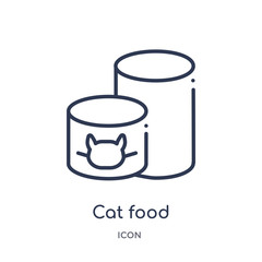 cat food icon from transport outline collection. Thin line cat food icon isolated on white background.