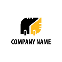 heavy equipment emblem logo vector