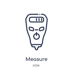 measure instruments icon from transportation outline collection. Thin line measure instruments icon isolated on white background.