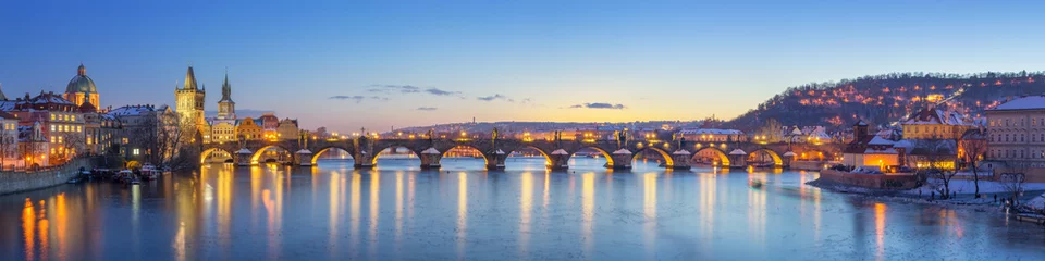 Printed kitchen splashbacks Prague Panoramic View of Charles Bridge - Prague, Czech Republic