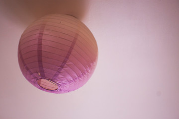 Purple paper lamp