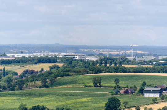 Gaydon Warwickshire England UK JLR Jaguar Land Rover engineering plant seen from a distance