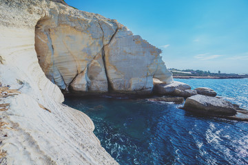 White rocks. Rosh HaNikra coastline, Israel