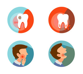 Set of tooth icons