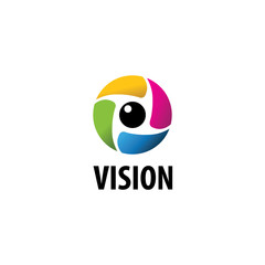 Eye Logo design vector template. Colorful media icon.
Vision Logotype concept idea.