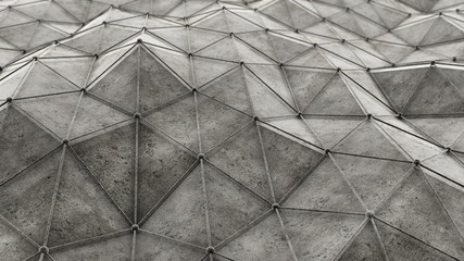 Plexus Macro Concrete 3d rendering