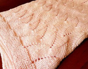 Pink cotton blanket