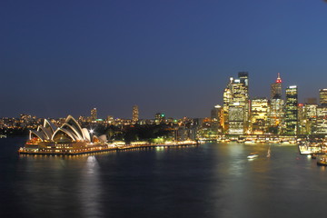 Naklejka premium Sydney Harbour at night - Australia