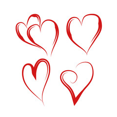 Hearts symbol vector