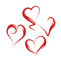 Hearts symbol vector