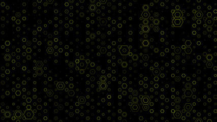 Abstract background pattern with a variety of hexagons.