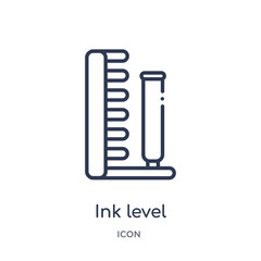 ink level icon from user interface outline collection. Thin line ink level icon isolated on white background.