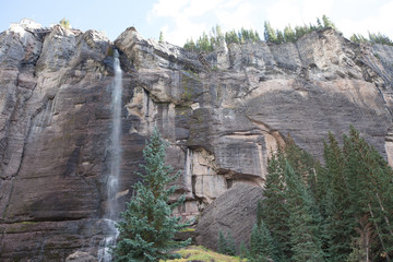 Fototapeta na wymiar A general view of Bridal Vail falls in COlorado