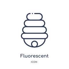 fluorescent icon from user interface outline collection. Thin line fluorescent icon isolated on white background.
