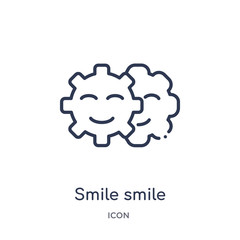 smile smile icon from user interface outline collection. Thin line smile smile icon isolated on white background.