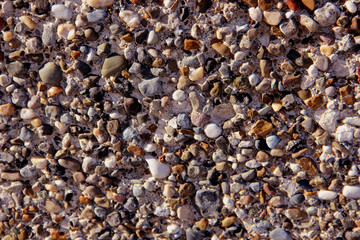 pebble stone texture in concrete