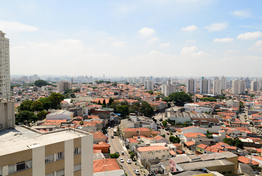 Aerial view of the Bras and Mooca neighborhoods region, of the