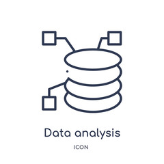 data analysis icon from user interface outline collection. Thin line data analysis icon isolated on white background.