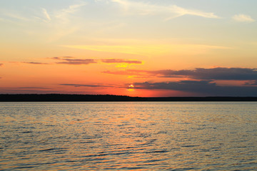 Sunset on the lake