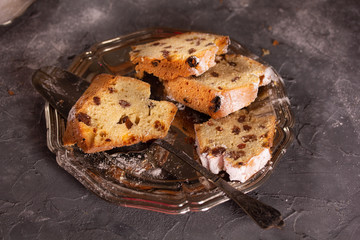 fresh tasty delicious cupcake with raisins