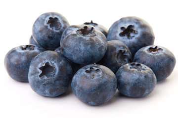 Fresh blueberry isolated on white background. Clipping Path