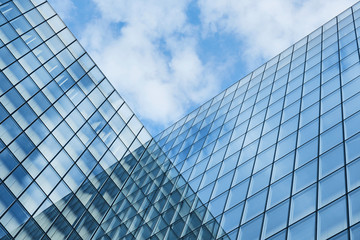 Architecture details modern building glass fasade business background