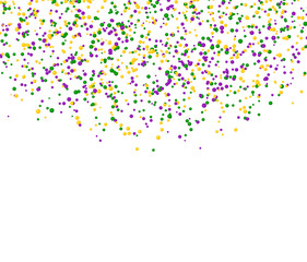 Mardi Gras carnival pattern made of colored dots