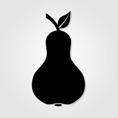Pear icon isolated on white background. Vector illustration