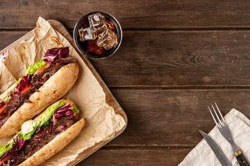 Sandwich with roast beef