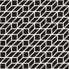 Vector seamless lattice pattern. Modern thin lines abstract texture. Repeating geometric tiles from square and rhombus shapes.