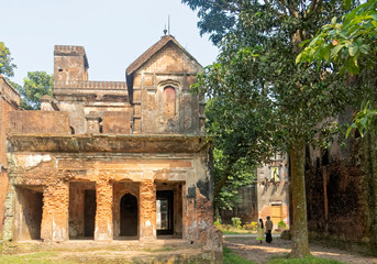 Fototapeta na wymiar Bangladesh, Asia - decayed Buddhist monastery.
