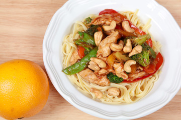 Orange Chicken Cashew Stir Fry