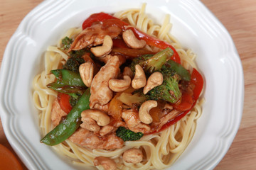 Orange Chicken Cashew Stir Fry