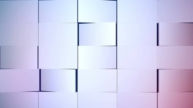 Abctract technology looped background with blastic wall with segments moving slowly
