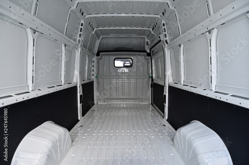 cargo area of a large delivery van
