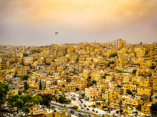 Obraz premium Beautiful skyline of Amman city center, Jordan