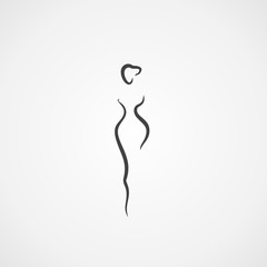 vector silhouette of a woman
