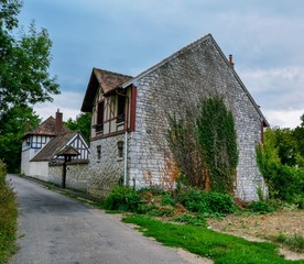 House next to road in Giverny France 