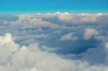 View of the Clouds from an Air Plane 