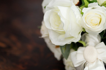 bouquet of white roses