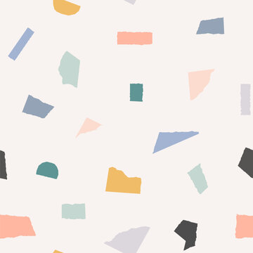 Seamless Paper Collage Pattern