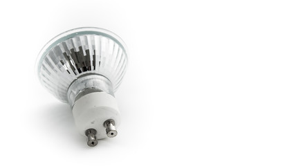 Halogen light bulb isolated on white background