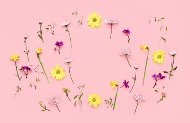 Romantic floral greeting card template