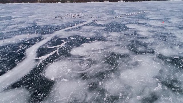 Ice Boat Racing on Lake Charlevoix Michigan