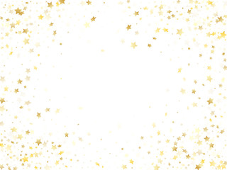 Magic gold sparkle texture vector star background.