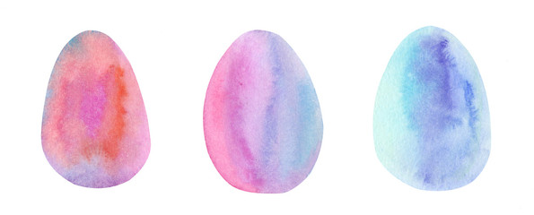 Watercolor set of eggs 2
