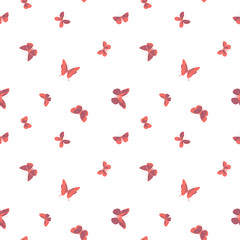 Vector colorful flying butterfliesseamless pattern background