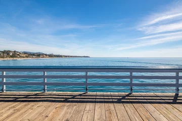 Tableaux ronds sur aluminium Descente vers la plage A View from San Clemente Pier, Southern California