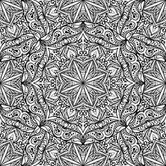 Seamless abstract black and white pattern